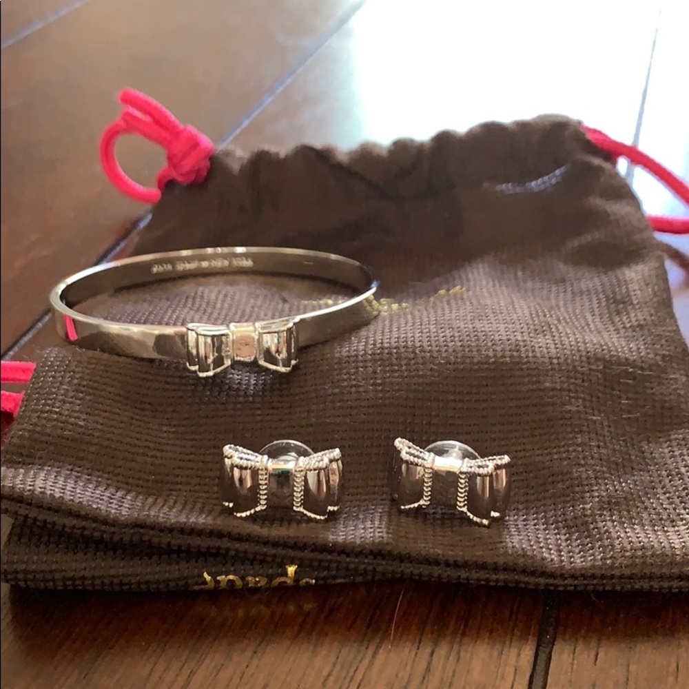 Kate Spade Bow Earrings and Bracelet